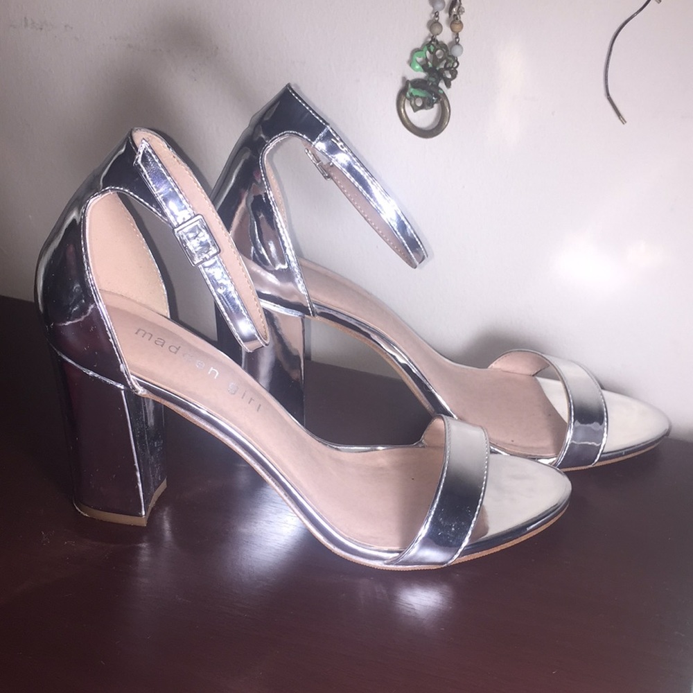 Madden Girl Silver Heeled Sandal